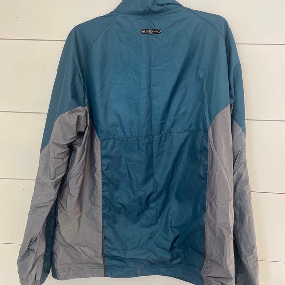 Mizuno Turquoise & Gray Windbreaker NWT Jacket sz Large‎ FLAW - Picture 5 of 7